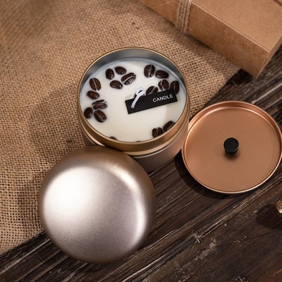 La cera della soia ha personalizzato l'evento crema di Bean Tin Votive Scented Candles For del caffè
