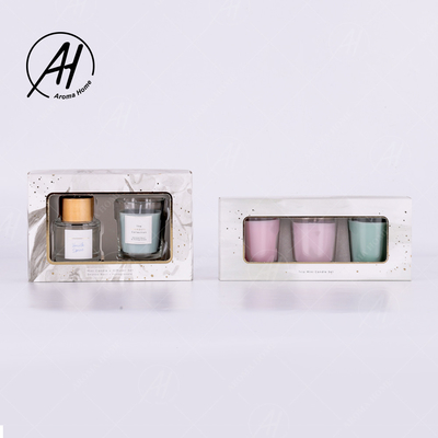 Insieme variopinto 5.5OZ 3PCS del regalo della candela del profumo della cera di Mini Home Glass Jar Soy del partito di aromaterapia