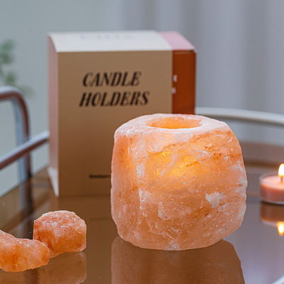 Crystal Stone Ornaments Rock Lamp ha messo il supporto di candela di 4 Tealight