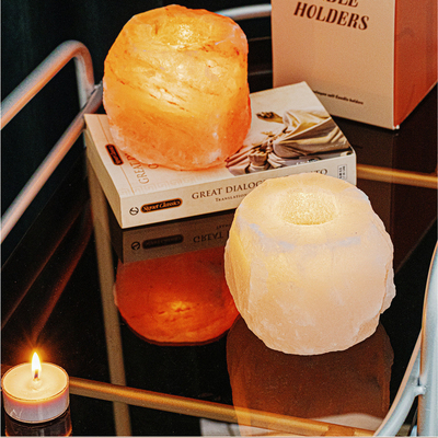 Crystal Stone Ornaments Rock Lamp ha messo il supporto di candela di 4 Tealight