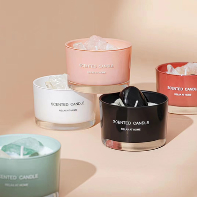 La pietra variopinta su ordinazione Crystal Aromatherapy Soy Wax Scented esamina in controluce il lusso di rilassamento