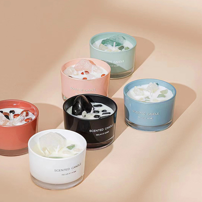La pietra variopinta su ordinazione Crystal Aromatherapy Soy Wax Scented esamina in controluce il lusso di rilassamento