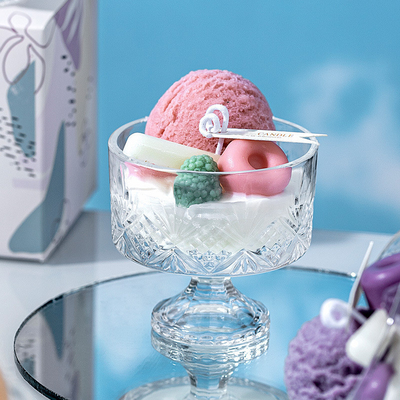 La candela della cera della soia ha sentito il piccolo gelato dell'etichetta privata 140g ha sentito le candele in scatola