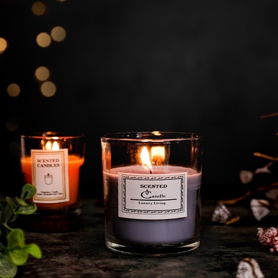 Candele del barattolo dell'Istituto centrale di statistica di aromaterapia chiare di fragranza della cera profumata nordica della soia con il contenitore di regalo