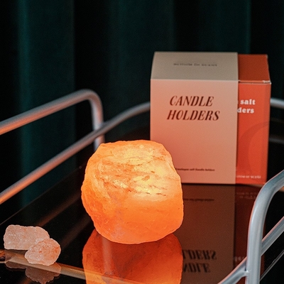 Supporto di candela di Crystal Stone Rock Lamp Set 4 Tealight di aromaterapia per nozze