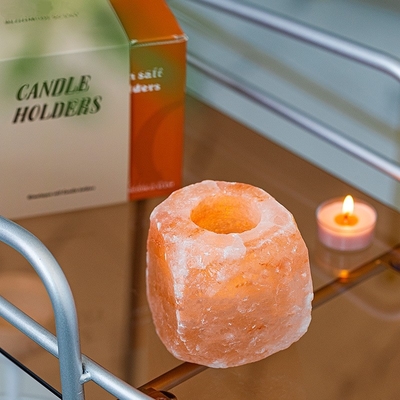 Supporto di candela di Crystal Stone Rock Lamp Set 4 Tealight di aromaterapia per nozze