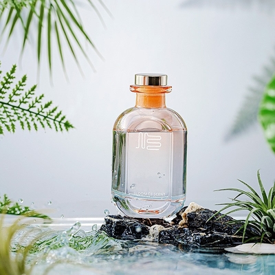Famiglia Reed Diffuser del bastone di aromaterapia dell'olio essenziale della bottiglia di vetro chiara