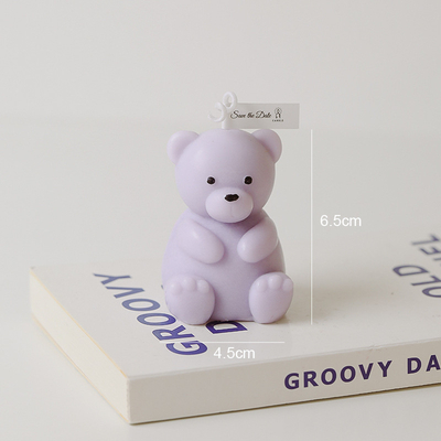 Il compleanno Handcraft la decorazione Teddy Bear Shaped Candle Scented fatto a mano