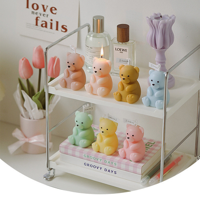 Il compleanno Handcraft la decorazione Teddy Bear Shaped Candle Scented fatto a mano