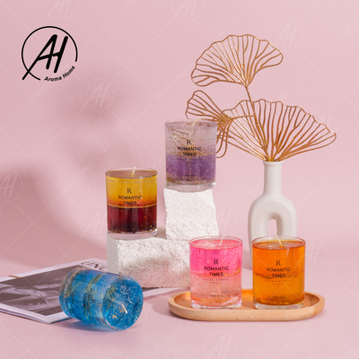 Il barattolo di vetro Crystal Gel Flower Jelly Wax ha sentito fatto a mano romantico delle candele