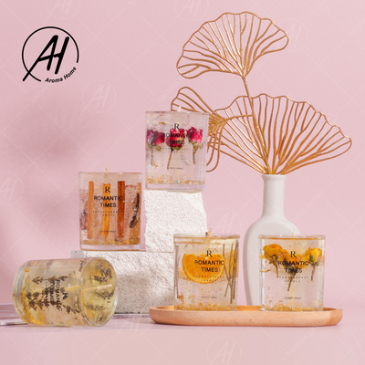 Fiore reale su misura stile popolare Jelly Cup Wax del contenitore di regalo di aromaterapia