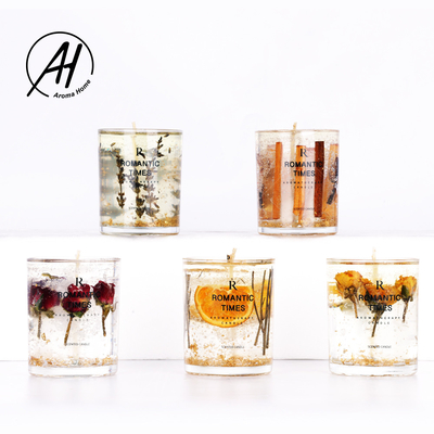 Fiore reale su misura stile popolare Jelly Cup Wax del contenitore di regalo di aromaterapia