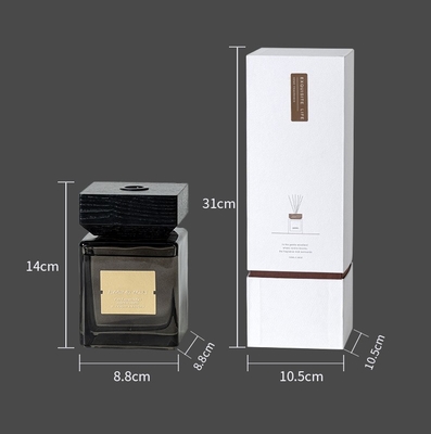 Fragranza domestica di vetro nera di lusso Reed Diffuser 500ml del quadrato per la festa