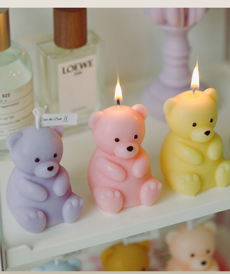 La CASA DIY Teddy Bear Shaped Scented Candle sveglio dell'AROMA ha personalizzato