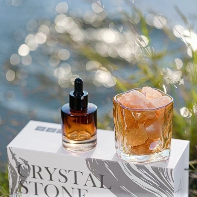 Vaso di vetro 30ml 260g Candele profumate di cristallo Set regalo di lusso Diffusore di canna
