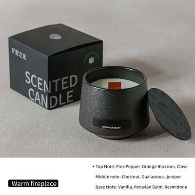 Fragranze regalo in ceramica nera personalizzato candela profumata per la decorazione domestica