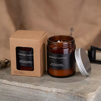 Candele amichevoli Amber Glass Candle 4 Oz dell'olio essenziale dell'etichetta privata di Eco
