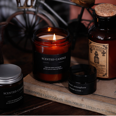 Candele amichevoli Amber Glass Candle 4 Oz dell'olio essenziale dell'etichetta privata di Eco