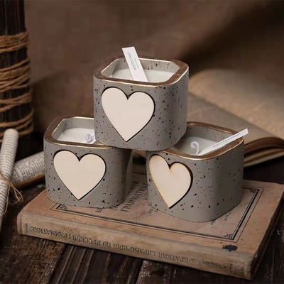 Il Teakwood ha sentito tutta la soia che naturale le candele votive massaggiano la cera