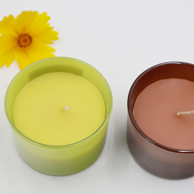 La cera della soia dell'OEM ha sentito la noce di cocco della candela della casa dell'aroma e la calce 4oz