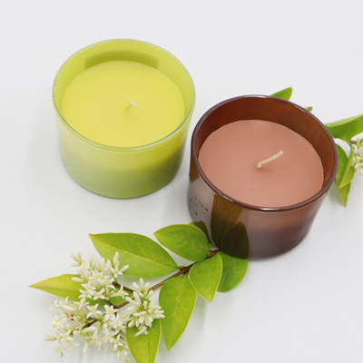 La cera della soia dell'OEM ha sentito la noce di cocco della candela della casa dell'aroma e la calce 4oz