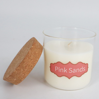la cera naturale dell'eucalyptus della menta piperita 8oz ha sentito le candele con Cork Lid