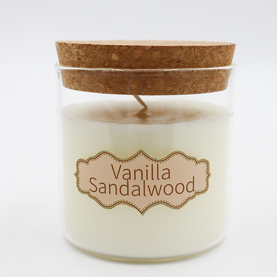 la cera naturale dell'eucalyptus della menta piperita 8oz ha sentito le candele con Cork Lid