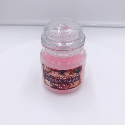Rosa Mason Jar Candle Rose Scented di aromaterapia del vegano per distensione della tensione
