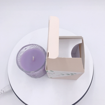 Candela porpora organica della casa dell'aroma dell'olio essenziale dello SGS con il contenitore di regalo 120g