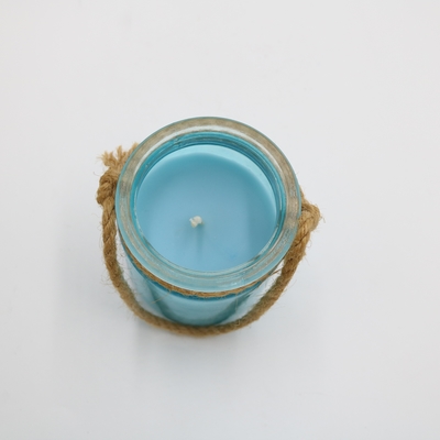 L'abitudine blu della casa dell'aroma ha sentito la candela di vetro del barattolo con cordicella 8oz