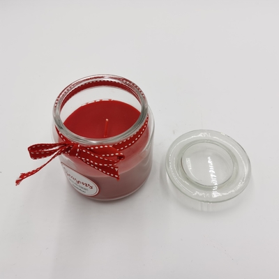 Barattolo essenziale rosso personale Mason For Christmas della luce della candela della cera paraffinica