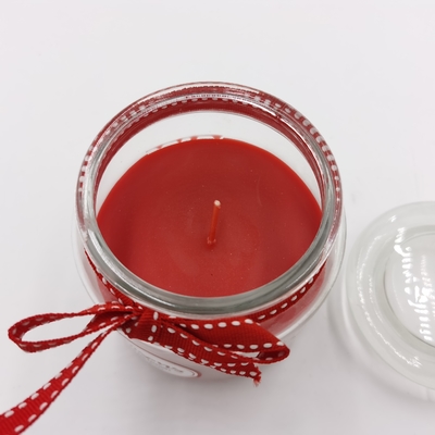 Barattolo essenziale rosso personale Mason For Christmas della luce della candela della cera paraffinica