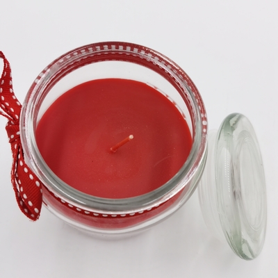 Barattolo essenziale rosso personale Mason For Christmas della luce della candela della cera paraffinica