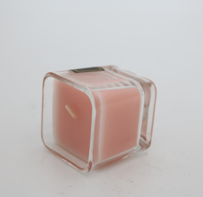 Candela nera su ordinazione 9 Oz di Gardenia Square Glass Jar Scented dell'etichetta per le nozze