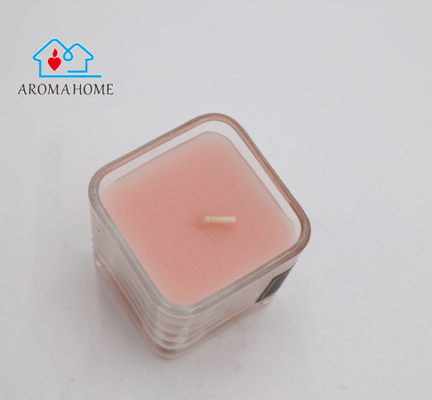 Candela nera su ordinazione 9 Oz di Gardenia Square Glass Jar Scented dell'etichetta per le nozze