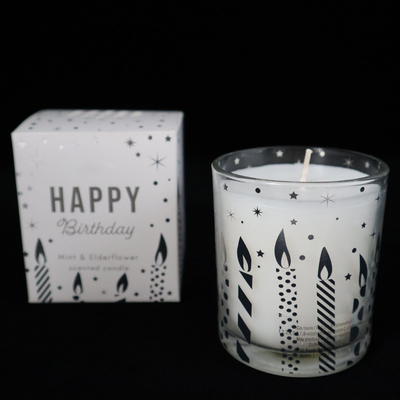 Candele profumate naturali di Tealight della soia in albicocca stampata della noce di cocco della tazza del vetro trasparente