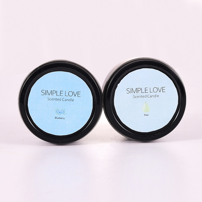 L'OEM 2 Oz ha riciclato Matte Black Tin Can Candle per la camera da letto
