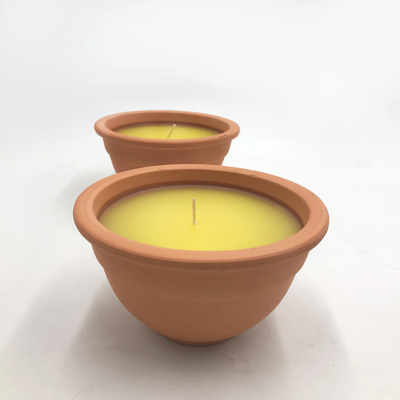 7Oz dell'interno Clay Pot Citronella Garden Candles per le zanzare
