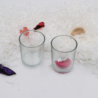 Il vetro trasparente Tealight vuoto esamina in controluce i barattoli 5.5x6.8 delle tazze del supporto