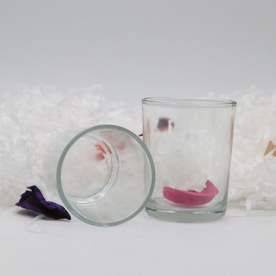 Il vetro trasparente Tealight vuoto esamina in controluce i barattoli 5.5x6.8 delle tazze del supporto