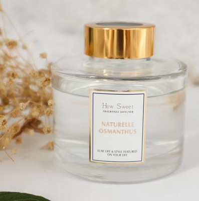 Aroma Reed Diffuser 126ml rotondo il regalo di lusso della bottiglia messo con il coperchio dell'oro