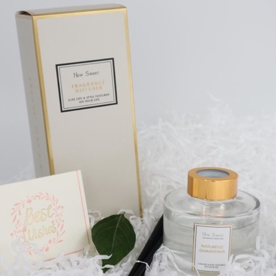 Aroma Reed Diffuser 126ml rotondo il regalo di lusso della bottiglia messo con il coperchio dell'oro