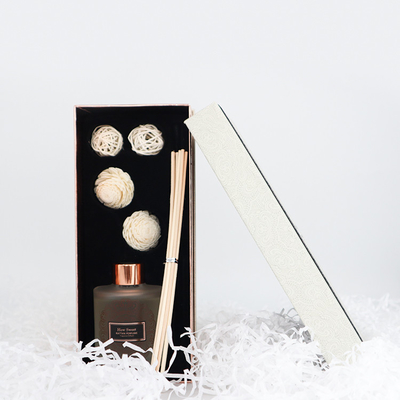 Aroma Reed Diffuser Luxury 126ml rotondo l'insieme del regalo della bottiglia con Sola Flower