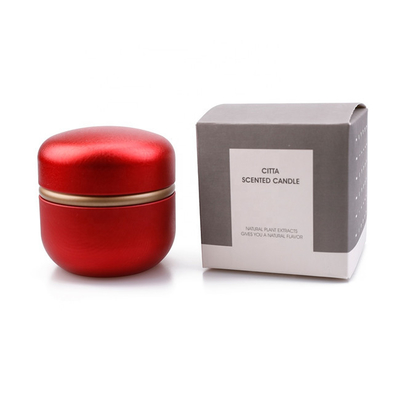 Giro del ODM 6 Oz Tin Container Candle Red Green con il chicco di caffè
