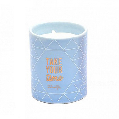 Cera rosa blu della soia grande candela ceramica in vaso 16oz delle terraglie