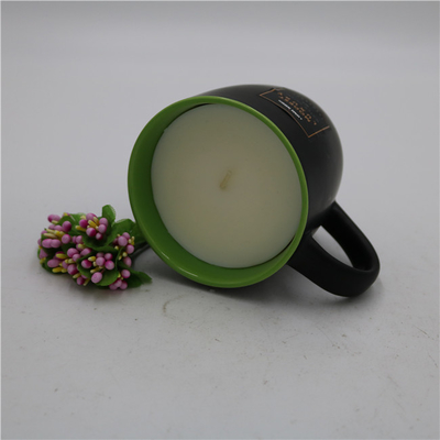 Candela profumata della tazza di tè di Matte Black Ceramic Citronella Candle