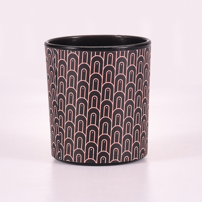 La vaniglia Bean Soy Wax Glass Jar della casa dell'aroma ha sentito il nero 8oz della candela