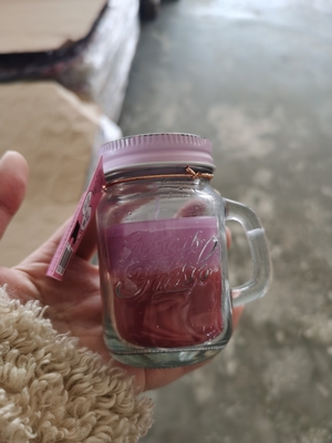 Cera Mason Jar Custom Scented Candle sveglio della soia della casa dell'aroma con la maniglia