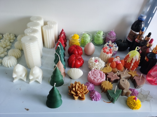 Forme differenti su misura di Shell Flower Paraffin Wax Candle