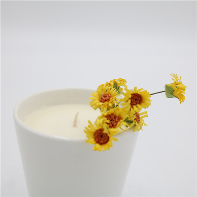 Soia ceramica Matte White sentito candela 7oz della tazza di tè della casa dell'aroma